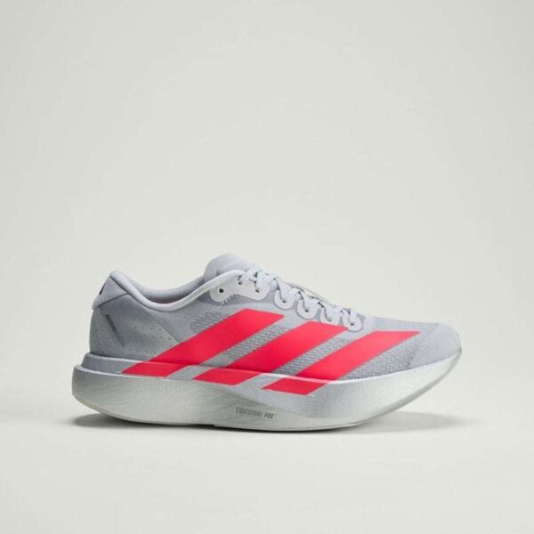 Adidas Adizero Evo SL Silver Metallic & Lucid Red