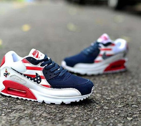 Nike Air Max 90 Navy Blue,Red & White