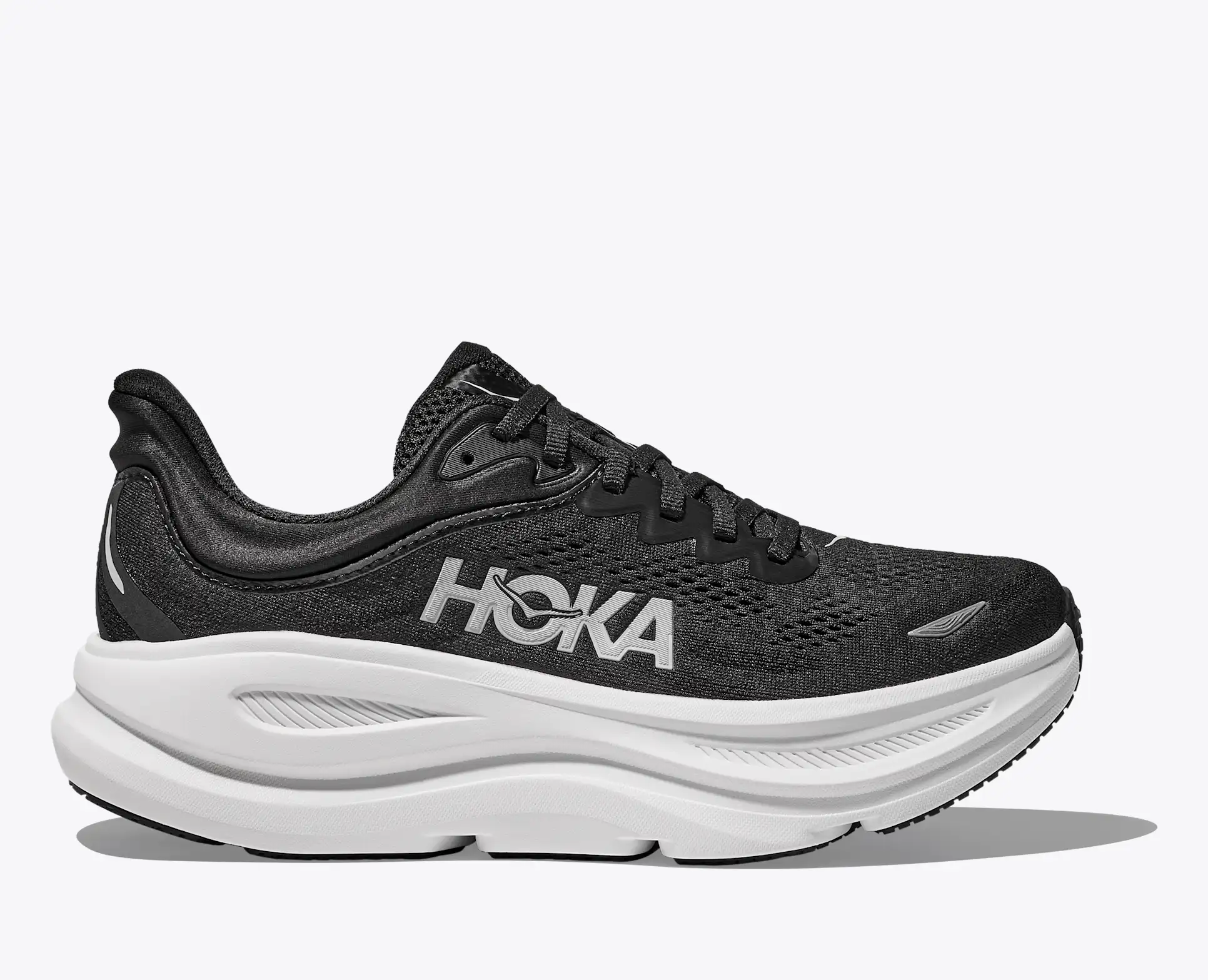 1162011-BWHT_1 Hoka Bondi 9 Black / White - Image 1