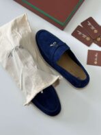 Loro Piana Summer Charms Walk Loafer – True Dark Blue Suede - Image 2