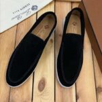 Loro Piana Black Men’s Loafers