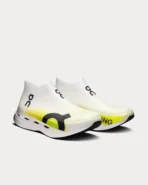 On - Cloudboom Strike LS White / Lime Running Shoes - Image 2