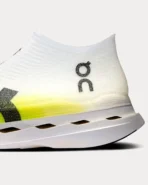 On - Cloudboom Strike LS White / Lime Running Shoes - Image 3